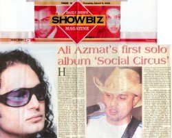 Ali Azmat’s First Solo Album “Social Circus”  Mar 9th 2006