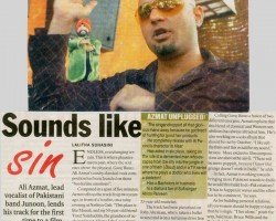 Ali Azmat lead vocalist of Pakistani band Junoon, lends his track for the first time to a film, Pooja Bhatt’s Paap. . . .  Sep 30th 2003