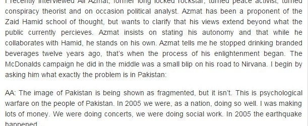 Royal Confusion: An interview with Ali Azmat	October 23rd, 2010